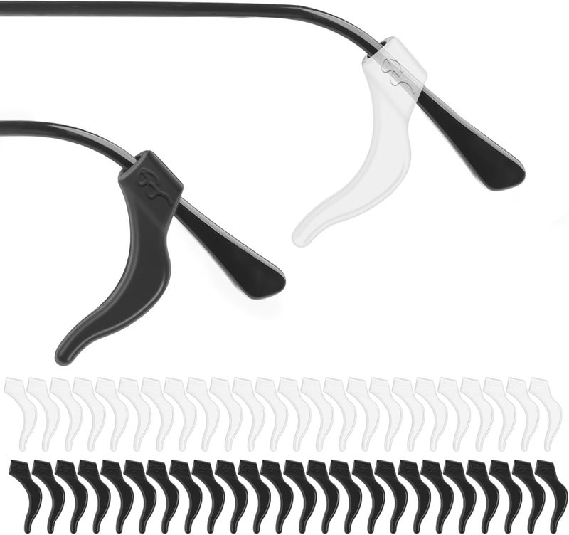 Rindion 24 Pairs Glasses Ear Grip, Silicone Ear Hooks For Glasses With Storage Box for Sports and Work - Image 1